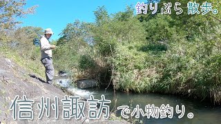 【小物釣り】日本の田舎の風景！長野 信州諏訪の小川で小物釣り。【淡水】