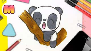 COMO DIBUJAR UN PANDA KAWAII 💖 Dibujos fáciles kawaii 💖Aprende a dibujar animales con Jape