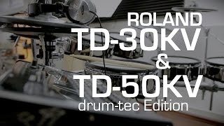 Roland TD-30KV and TD-50KV drum-tec Edition side by side comparison