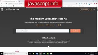 Introduction to javascript.info The Modern JavaScript Tutorial