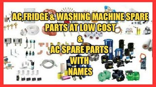 AC SPARE PARTS WITH NAMES/Ac spare parts|Ac fridge washing machine spare parts shop|JS Refrigeration