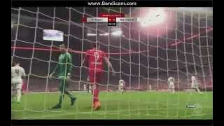 Robert Lewandowski 1m Miss  Shot Bayern Munich VS Real Madrid Audi Cup 2015 HD