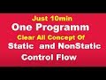 Understanding Static and Non Static Control Flow in java program..