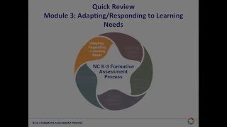 Module 3 for the North Carolina Formative Assessment Process HD