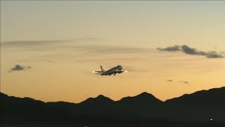 空港巡り㉔ 薄暮の出雲縁結び空港 離着陸　送迎デッキ編