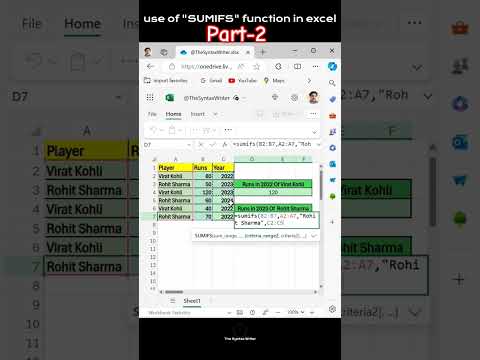 How to Use SUMIFS Function in Excel (PART-2) Excel Tips and Tricks Quick TutorialThe Syntax Writer