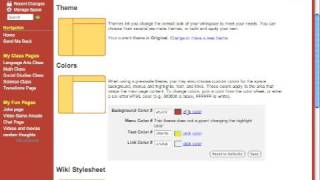 changing colors in wikispaces