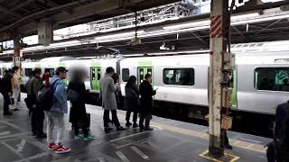 なんとなく電車：JR新宿駅：中央・総武線津田沼行き発車＆中央線青梅行き到着＆山手線内回り到着光景