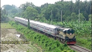 Amazing View of Rupsha Express from Artificial Hill of Jashore - Bangladesh Railway Moving fast