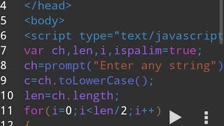 JavaScript Code To Check String Is Palindrome or Not | Palindrome or not String JavaScript WebCoding