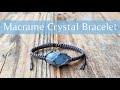 How to make a Wrapped Crystal Bracelet - Tutorial for Macrame Bracelet with Stone at Home