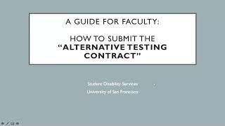 How to Submit a Testing Contract