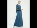 long denim dresses abaya hijab outfits. most beautiful trending denim dresses for muslims.