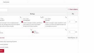 Canvas rubric tutorial