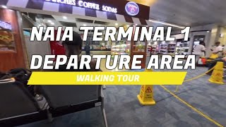 Walking Tour 4K | Ninoy Aquino International Airport NAIA Terminal 1 Departure Area