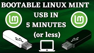 HOW TO CREATE A LINUX MINT BOOTABLE USB DRIVE IN 2023! | INSTALL LINUX MINT FREE | 5 MINUTE TUTORIAL