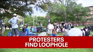 UT Arlington protesters find loophole to set up pro-Palestinian "encampment"