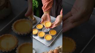 Hong Kong Style Egg Tarts #recipe #eggtart #asianrecipes #easyrecipe #moon.cooking