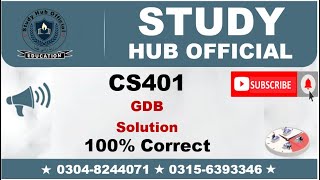 CS401 GDB Solution Fall 2022