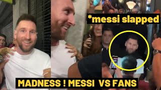 Crazy scenes as Messi vs Argentina fans at restaurant