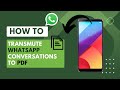 How to convert WhatsApp Chats to PDF