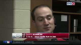 Scott Schebler comments on the Cincinnati Reds' recent home run parade