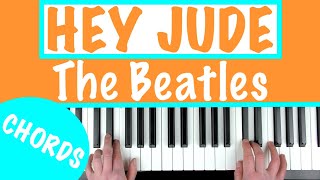 How to play HEY JUDE - The Beatles Piano Chords Tutorial