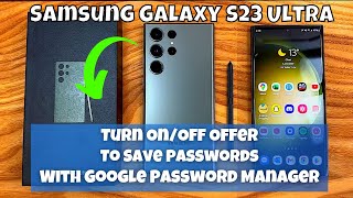How to Turn On/Off Offer To Save Passwords With Google Password Manager on  Sams