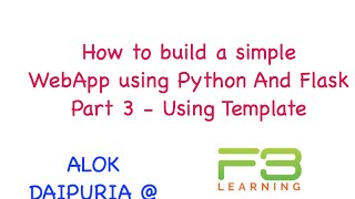 Build Web App With Python And Flask Part 3 - Using Templates