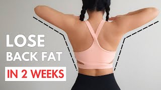 LOSE BACK FAT in 2 weeks, standing/ sitting workout, repeat 2x/ add light dumbbells