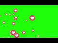 3 instagram love hearts green screen animation for youtube videos social media heart reactions