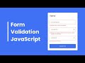 How to Validate Email and Password in HTML CSS & JavaScript | Form Validation