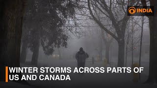 Winter storms across parts of US and Canada