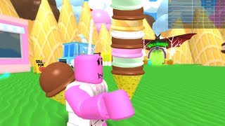 [로블록스(Roblox)] 태양까지 닿도록 아이스크림 탑을 쌓을꺼에요!! 간단 리뷰 \u0026 플레이 영상