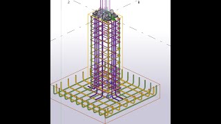 TEKLA STRUCTURES Acero de Refuerzo en Pedestal y Zapata