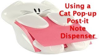 Cat Pop up Post it Note Dispenser