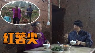 【ENG SUB】王幺爷去走人户，婷婷和妈妈在家挖红薯吃红薯尖【幺妈和幺叔】