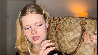 ASMR Purse collection show and tell (soft spoken)