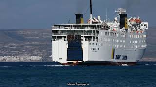 Prevelis arrival and departure at the port of Sitia