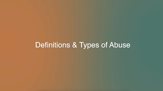 Definitions \u0026 Types of Elder Abuse