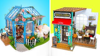 2 DIY Mini Houses || How To Make Miniature Tea And Coffee Houses