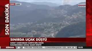 Fighter Jet Crash Boundary Between Syria and Turkey   live on broadcast turkish news
