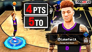 MY FIRST GAME ON A POINT GUARD BUILD IN NBA 2K24 PRO AM..