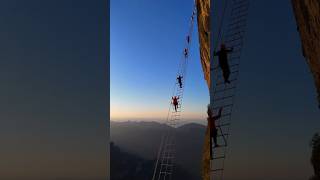 The Qixing Mountain Via Lada in Zhangjiajie / 1,480 meters /168 meters long #shorts #travel