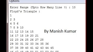 c program to print floyd triangle- C programming tutorial-19