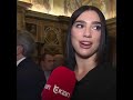 The Albanian singer Dua Lipa having interview in Albanian language #shorts