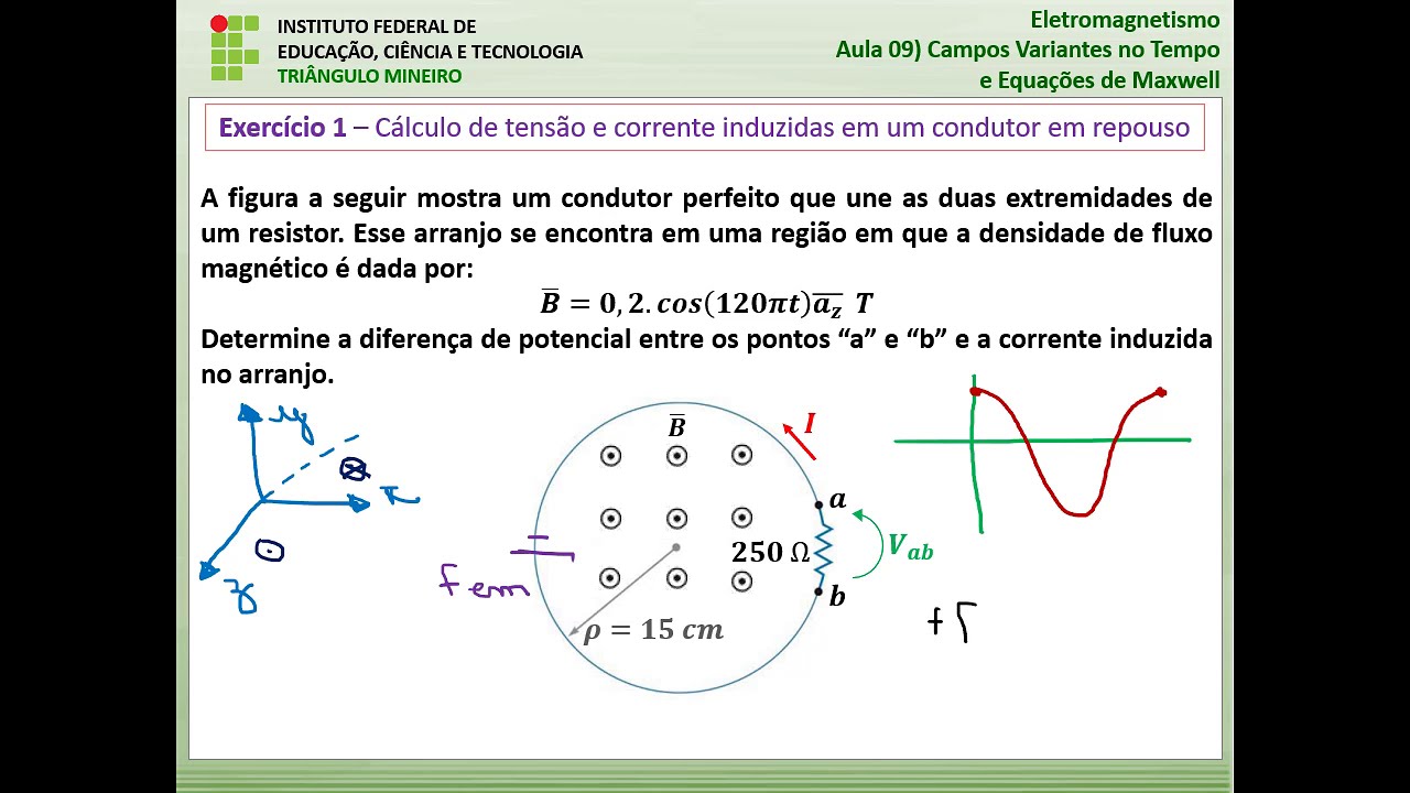 Eletromagnetismo - Exercícios Aula 09: Campos Variantes No Tempo E ...