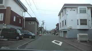 Driving Japan 4K Sapporo city , Hachiken Station 2021-03-25