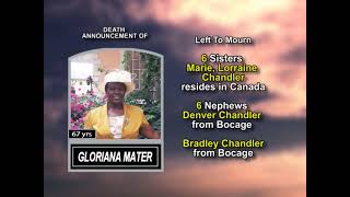 Gloriana Mater ~ Long Obituary