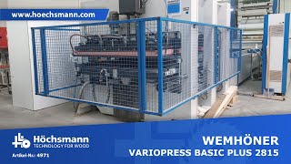 WEMHÖNER VARIOPRESS BASIC PLUS 2815 (Höchsmann Klipphausen)